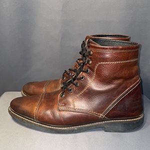 Johnston & Murphy Stratford Cap Toe Leather Boot